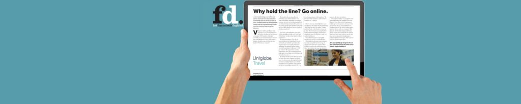 Artikel Financieel Dagblad: Why hold the line? Go online – Uniglobe Travel