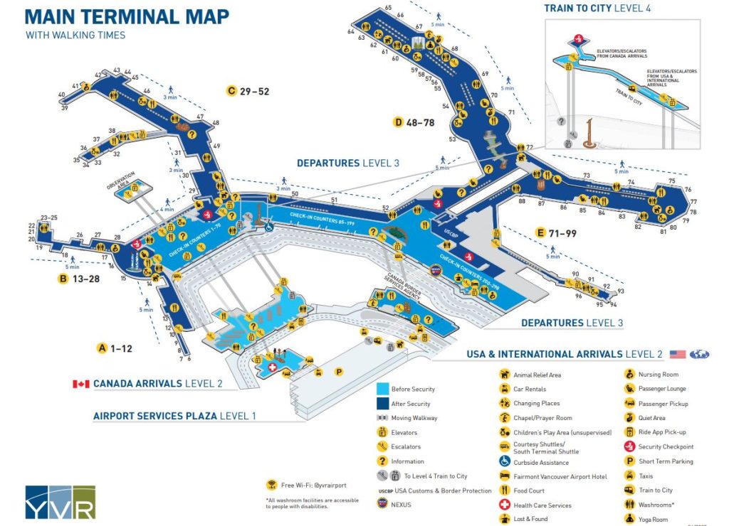 Vancouver International Airport: vluchten en overstappen